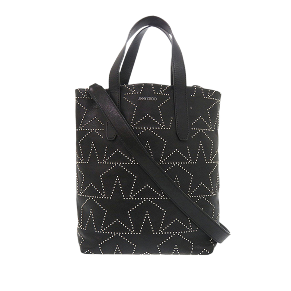 Pre-Loved Jimmy Choo Leather Star Studded Sofia Tote